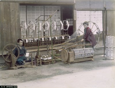 Silk Spinning in Japan, c.1900 by Japanese Photographer